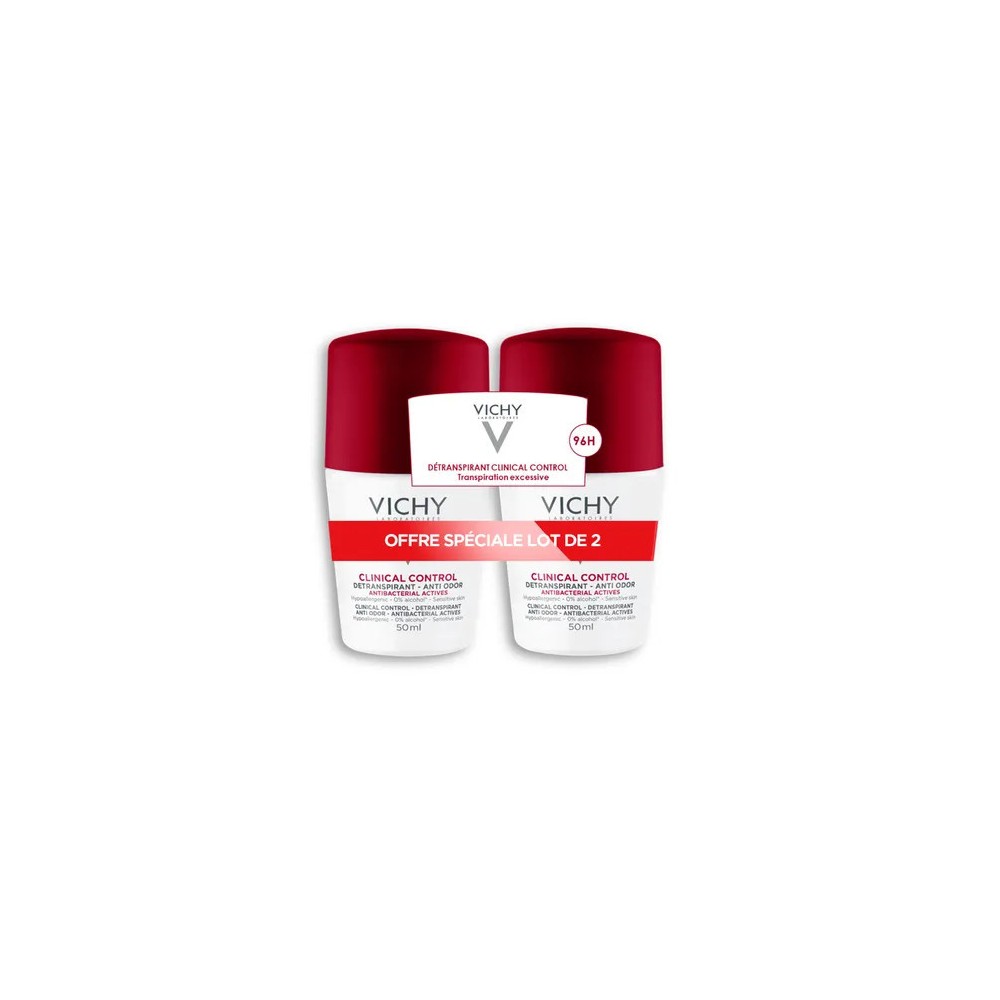 Vichy Déodorant Détranspirant 96H Roll-On Duo