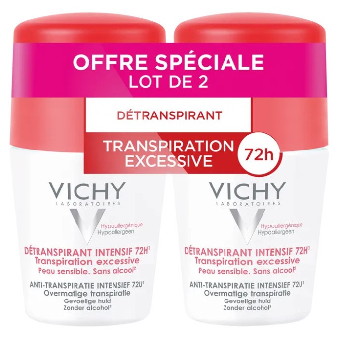 Vichy Déodorant Détranspirant Intensif 72h Duo