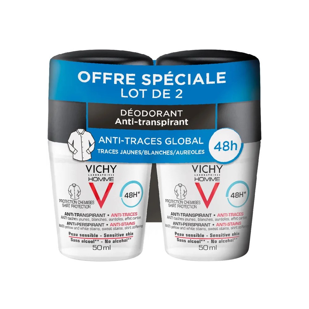 Vichy Déodorant Anti-Traces 48H Bille Duo