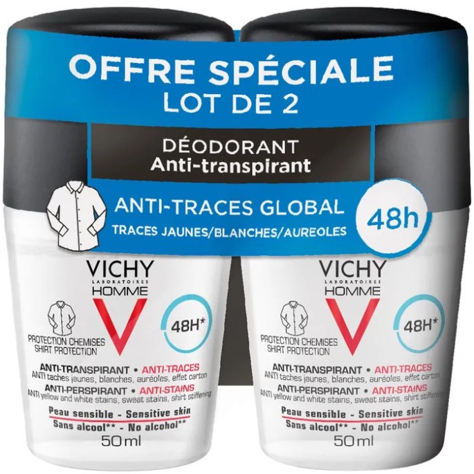 Vichy Déodorant Anti-Traces 48H Bille Duo