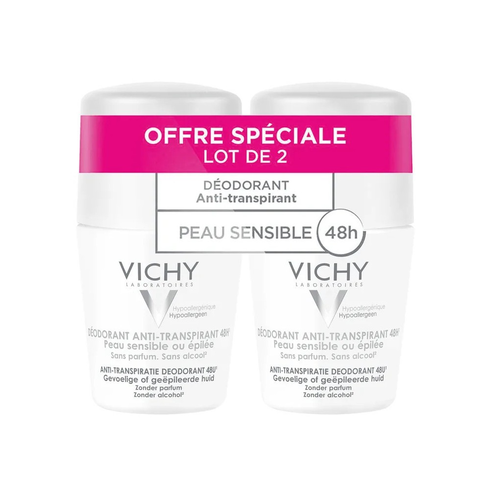 Vichy Déodorant Peau Sensible Bille Blanche Duo