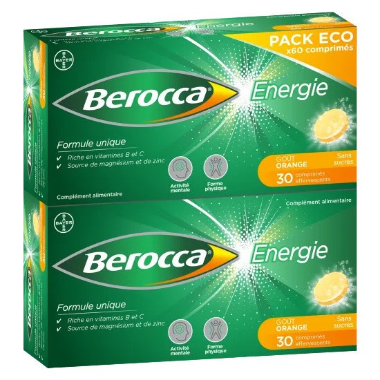 Bayer Berocca Energie 60 comprimés effervescents