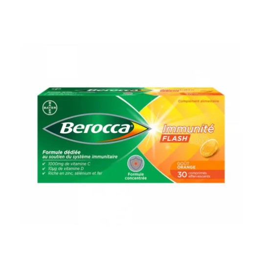 Bayer Berocca Immunité Flash 30 comprimés effervescents