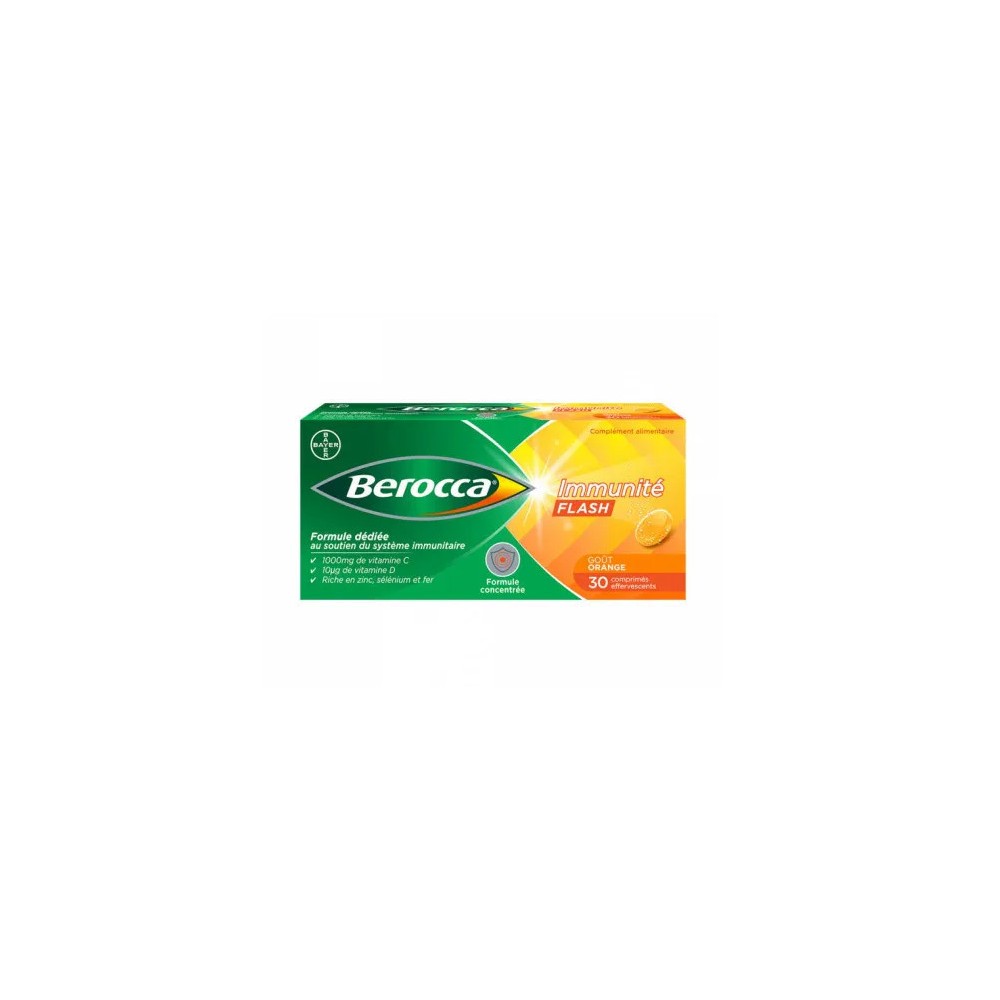 Bayer Berocca Immunité Flash 30 comprimés effervescents