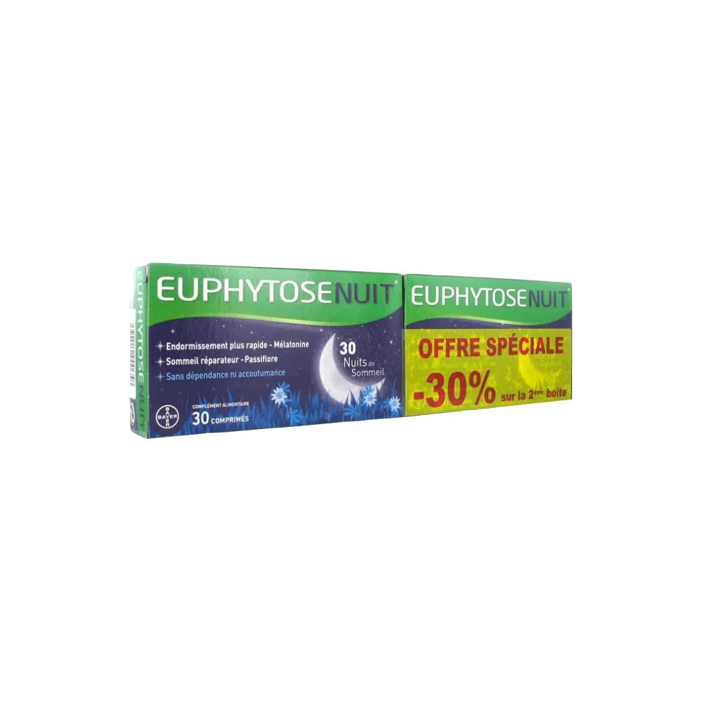 Bayer Euphytose Nuit 30 comprimés x2 duo
