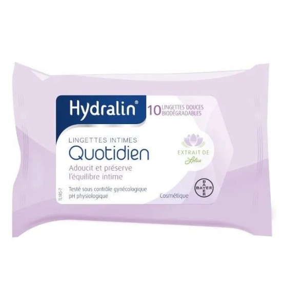 Hydralin lingettes adoucissantes 10 unités