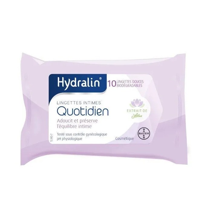 Hydralin lingettes adoucissantes 10 unités