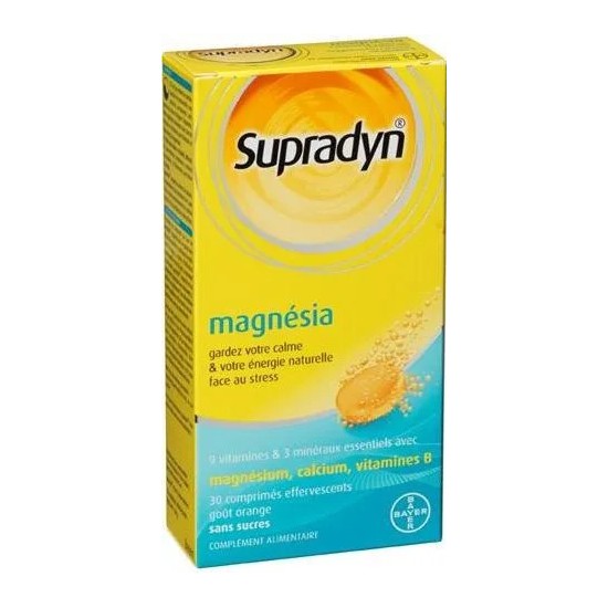Bayer supradyn magnesia 30 comprimés effervescents
