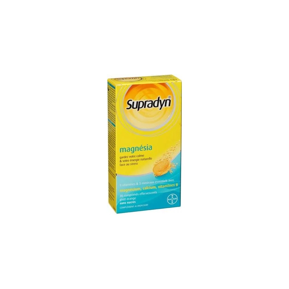 Bayer supradyn magnesia 30 comprimés effervescents