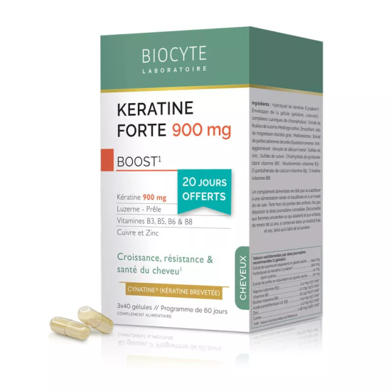 Biocyte Kératine Forte Full Spectrum 3x40 gélules