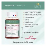 Biocyte gummies kératine 60 unités