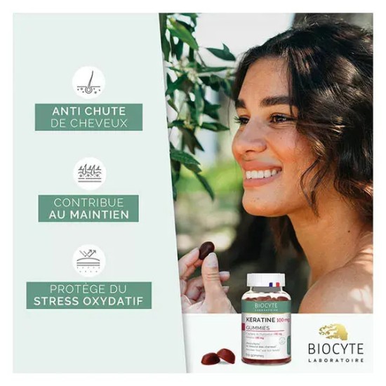 Biocyte gummies kératine 60 unités