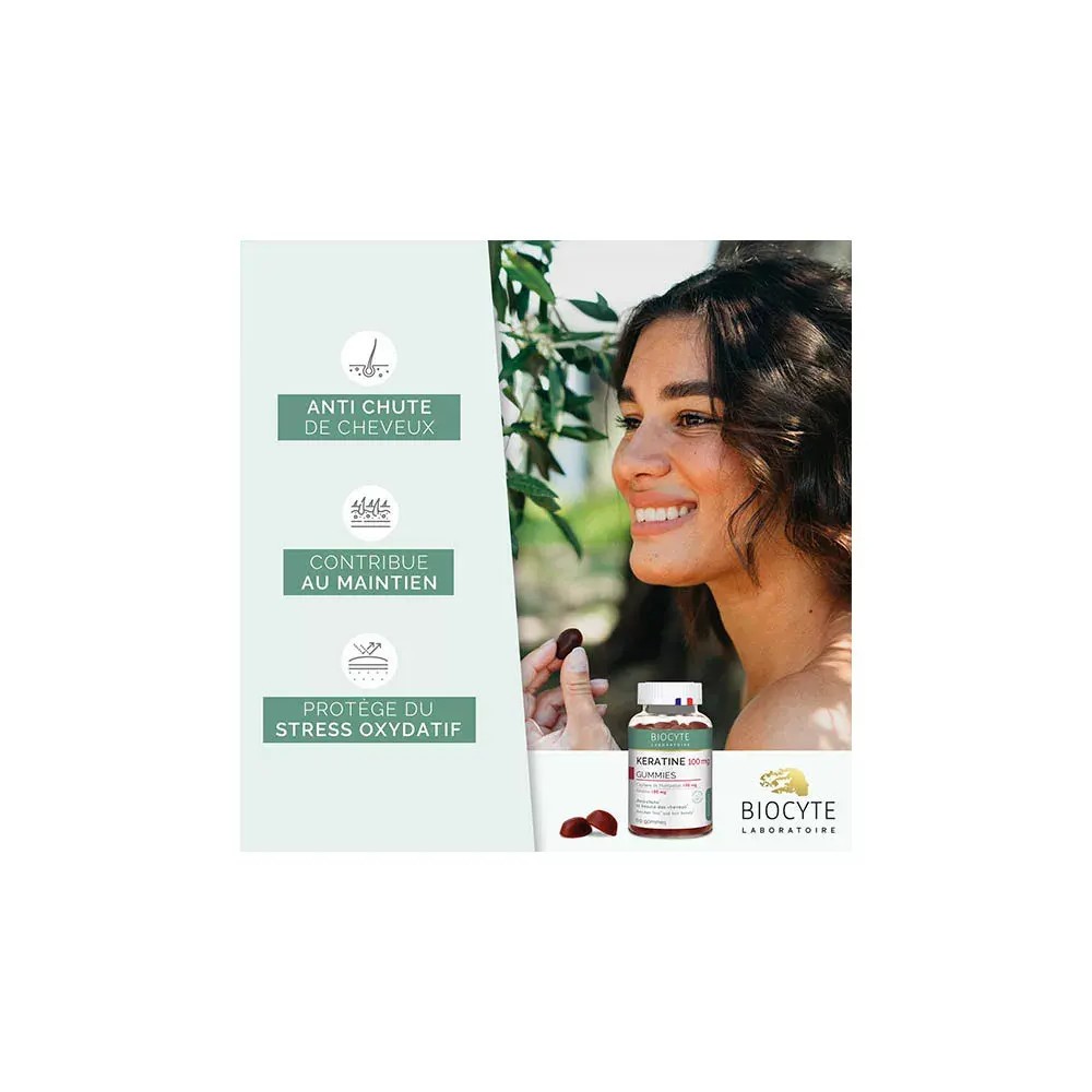 Biocyte gummies kératine 60 unités
