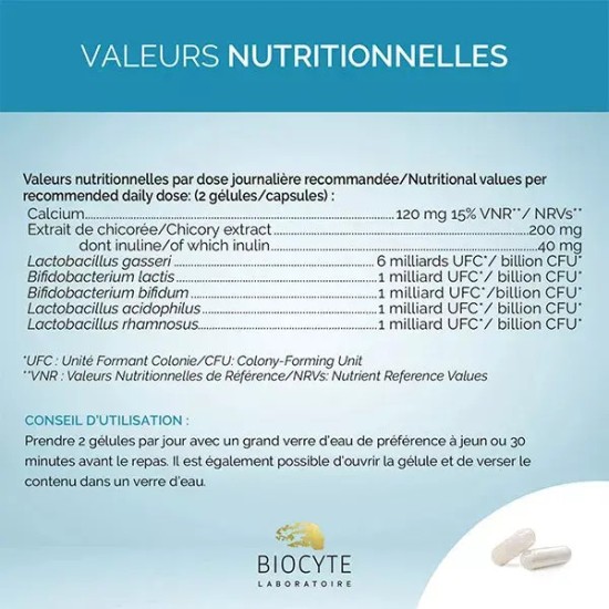 Biocyte minceur ventre plat 30 gélules