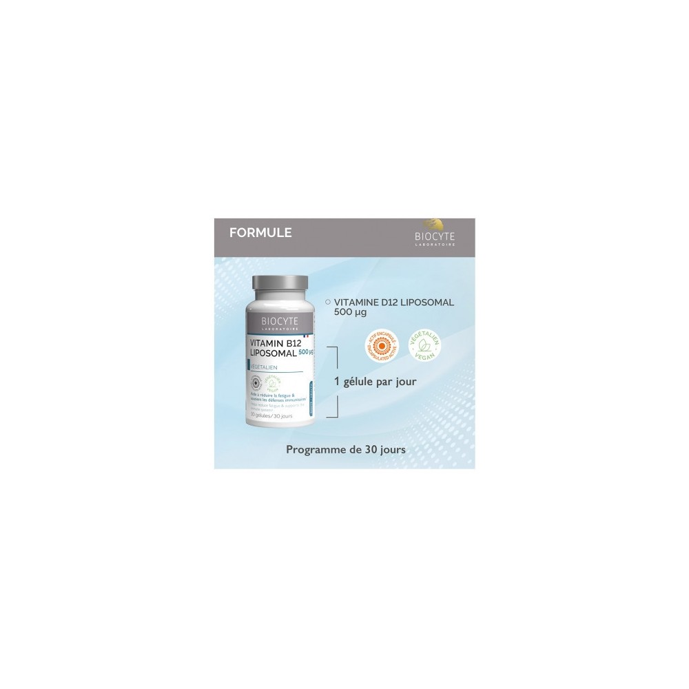 Biocyte Vitamine B12 Liposomal 30 gélules