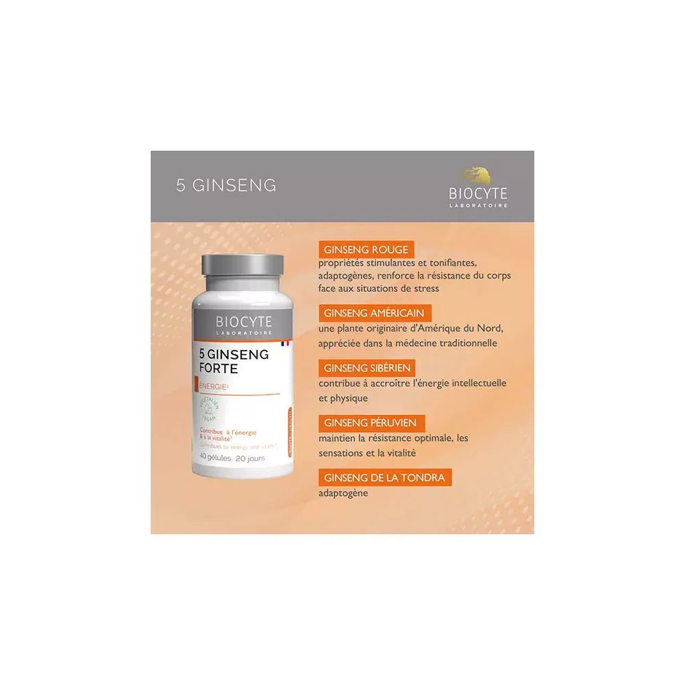 Biocyte Longevity 5 Ginseng Forte 40 gélules
