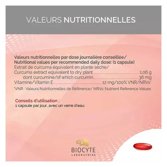 Biocyte Longevity Curcumin 30 capsules