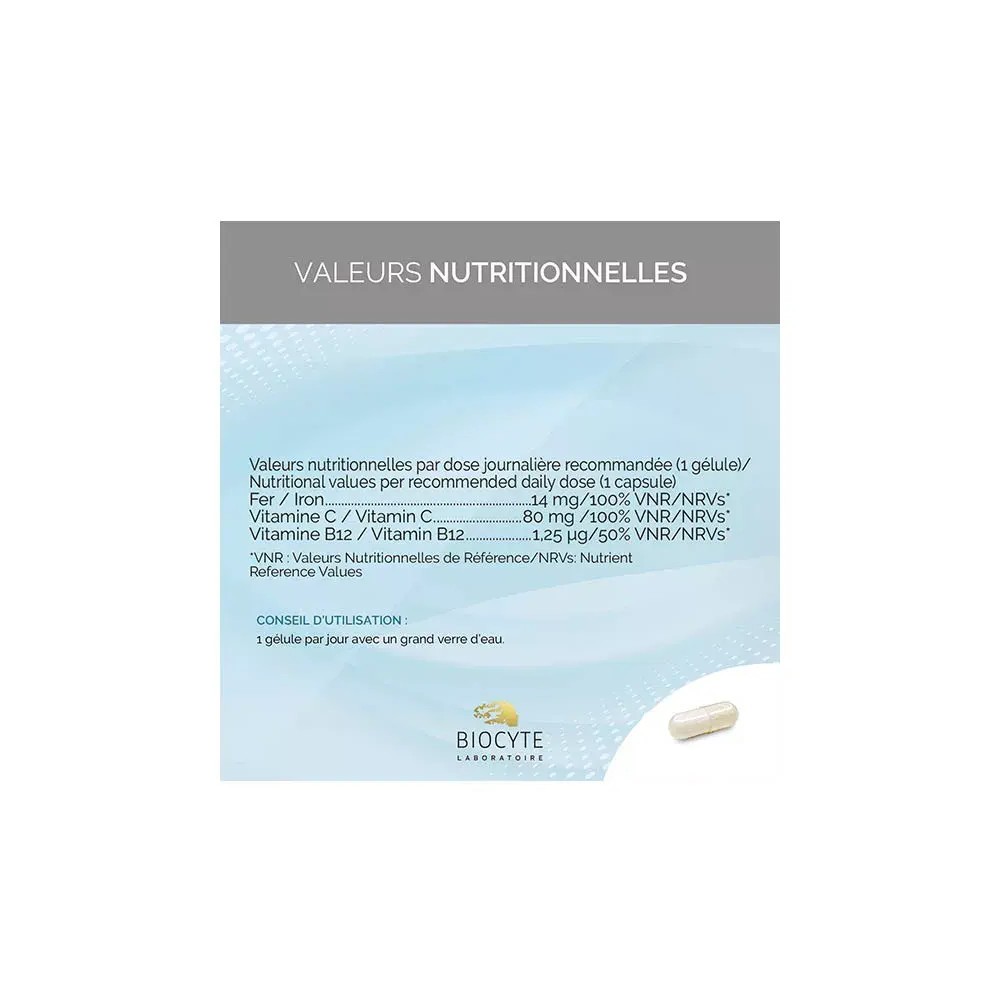 Biocyte Longevity Fer Liposomal 30 gélules
