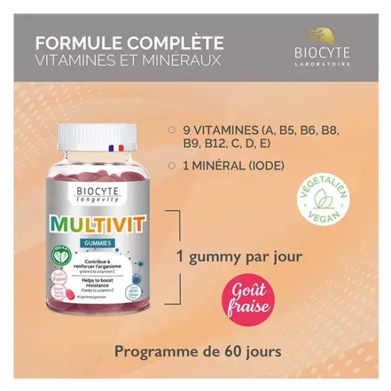 Biocyte longevity multivit gummies 60