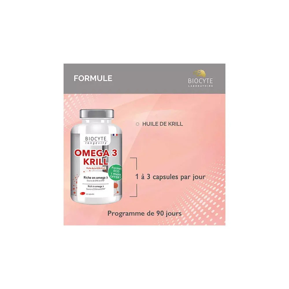 Biocyte Longevity Omega 3 Krill 90 capsules