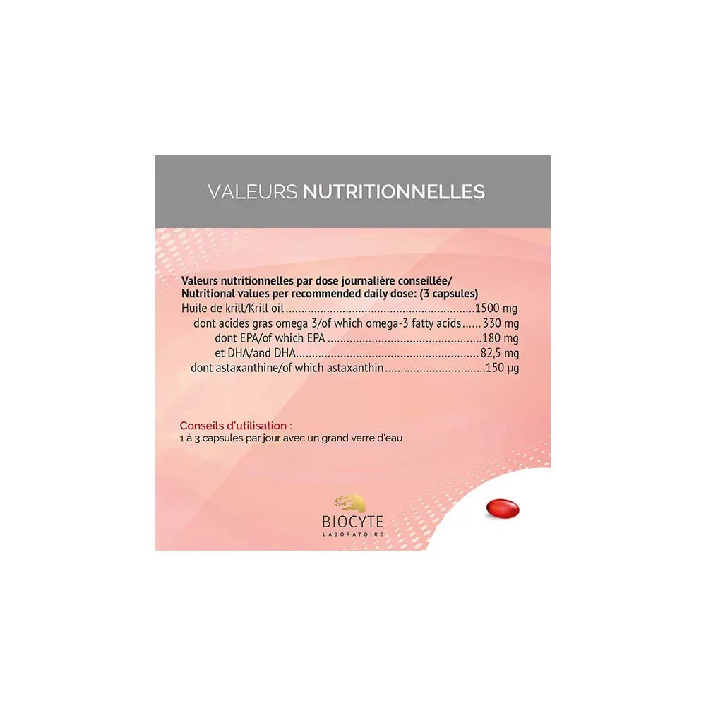 Biocyte Longevity Omega 3 Krill 90 capsules