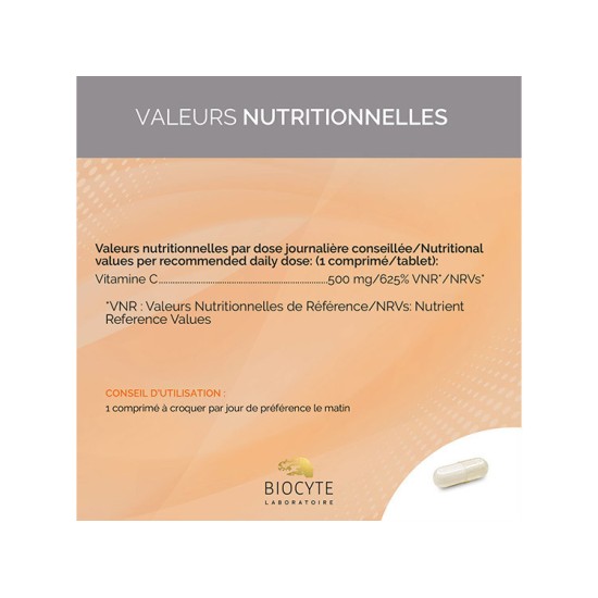 Biocyte Longevity Vitamine C à croquer
