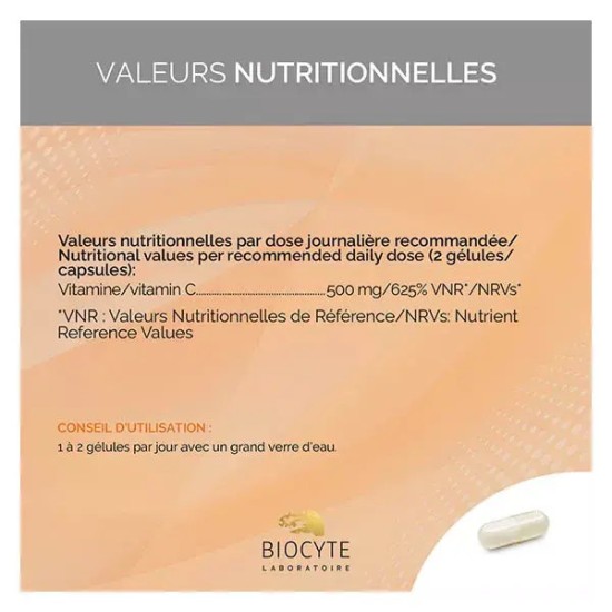 Biocyte Longevity Vitamine C Liposomée 30 gélules