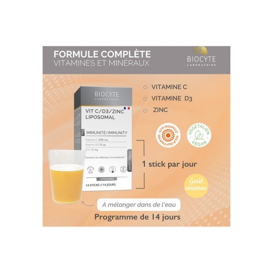Biocyte Longevity vitamine C / D3 / Zinc