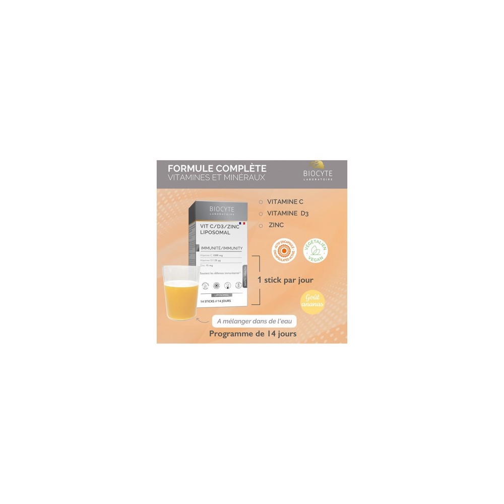 Biocyte Longevity vitamine C / D3 / Zinc