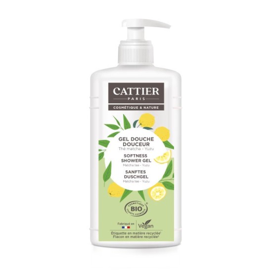 Cattier gel douche bio Thé Matcha Yuzu 1 L