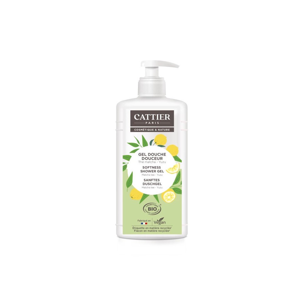 Cattier gel douche bio Thé Matcha Yuzu 1 L