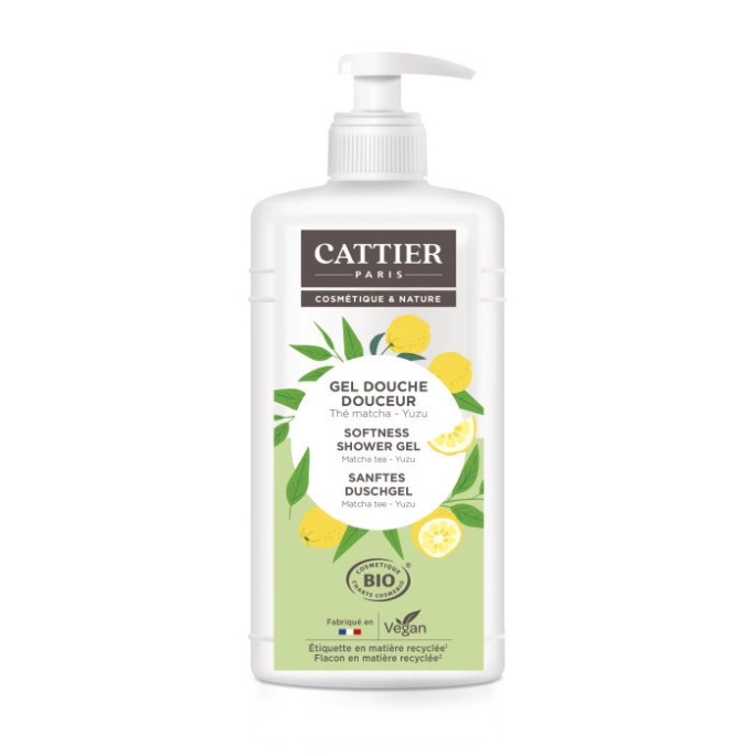 Cattier gel douche bio Thé Matcha Yuzu 1 L