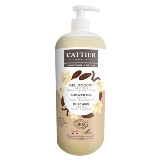 Cattier gel douche vanille tonka 1L