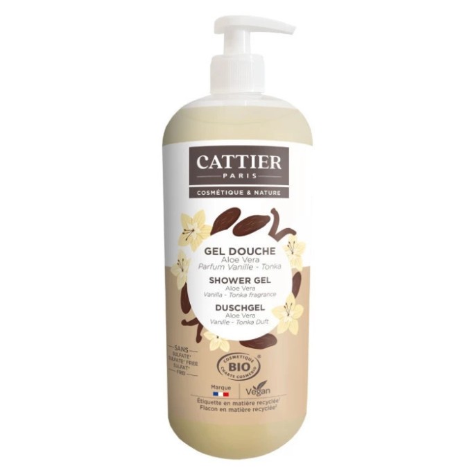 Cattier gel douche vanille tonka 1L