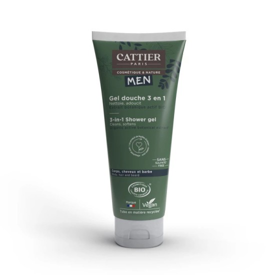 Cattier gel douche 3 en 1 200 ml