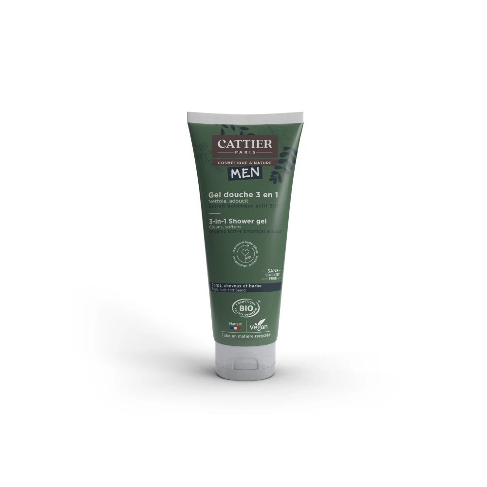Cattier gel douche 3 en 1 200 ml