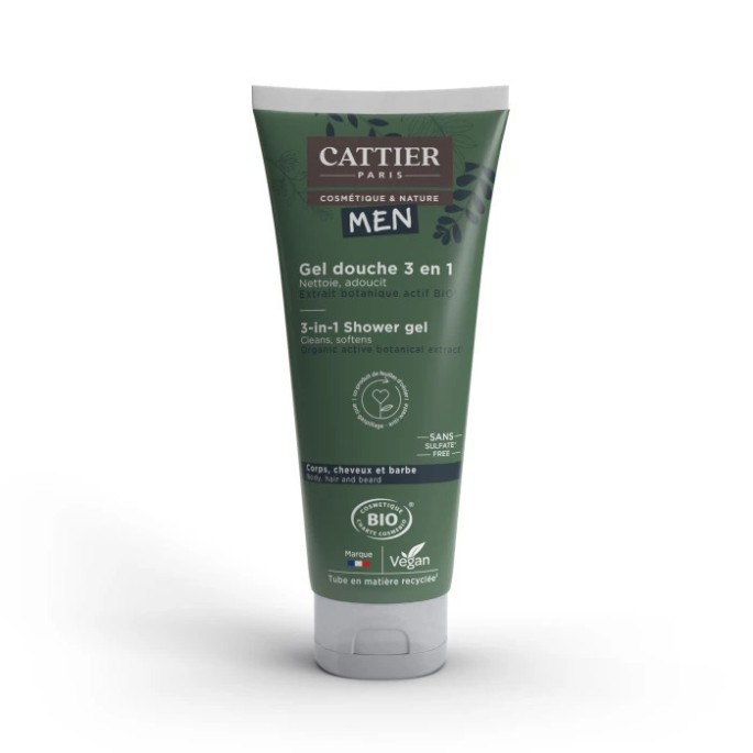 Cattier gel douche 3 en 1 200 ml