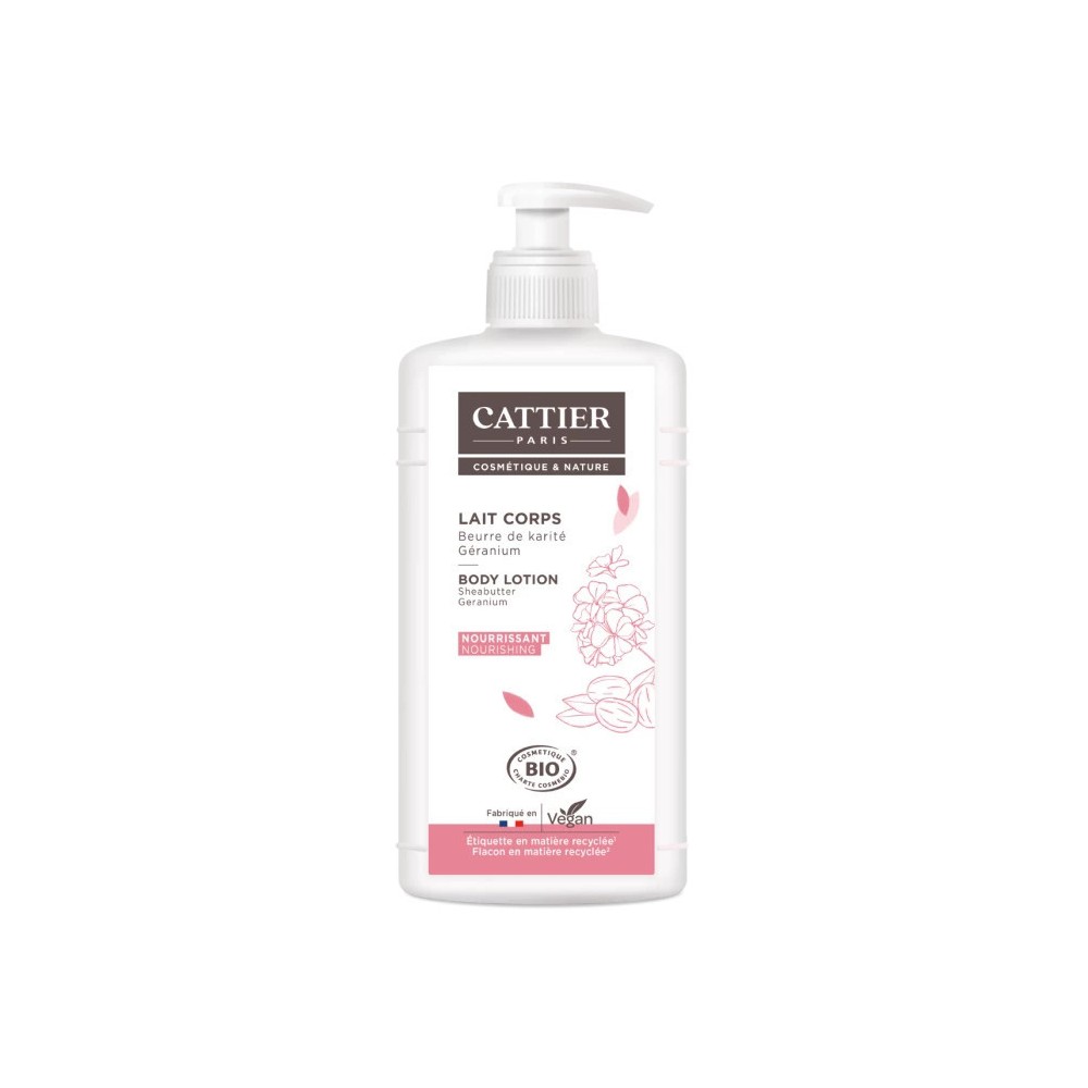 Cattier Lait Géranium Karité 500 ml