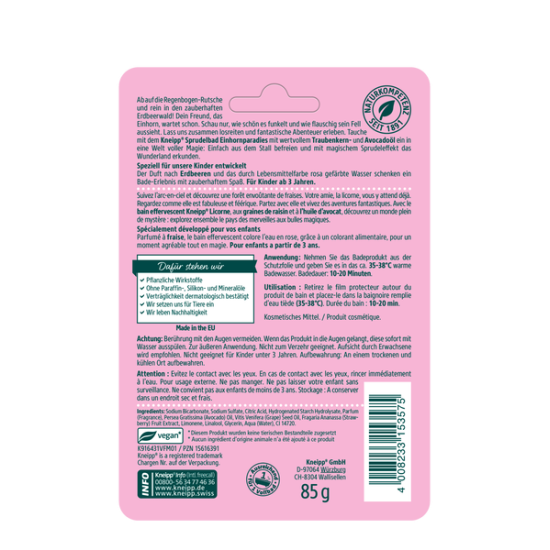 Kneipp bain effervescent junior fraise 85 g