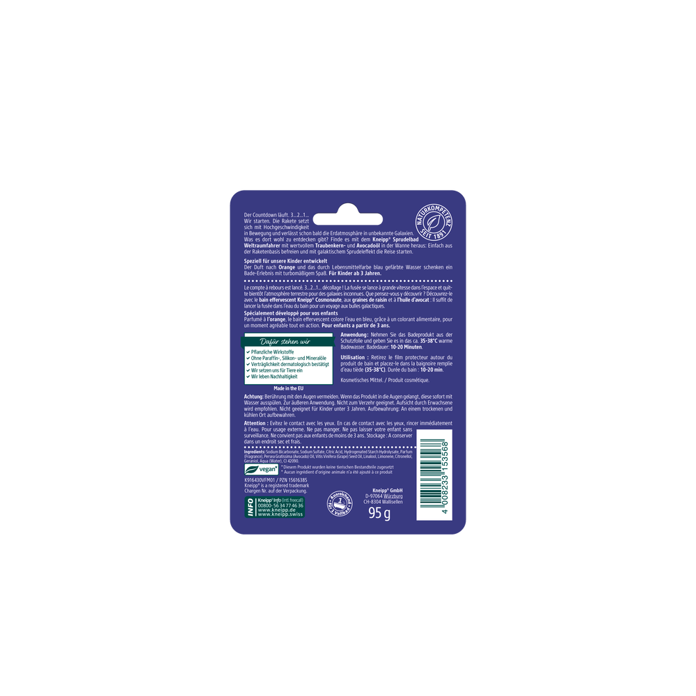 Kneipp Bain Effervescent Junior Orange 85 g