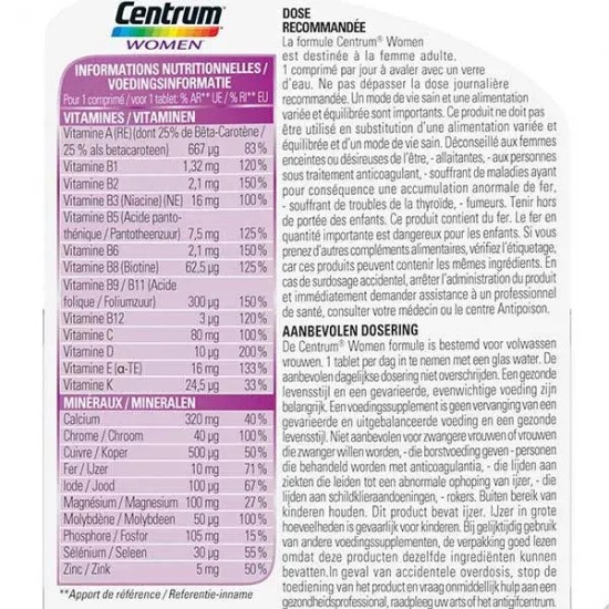 GSK Centrum Women 30 comprimés