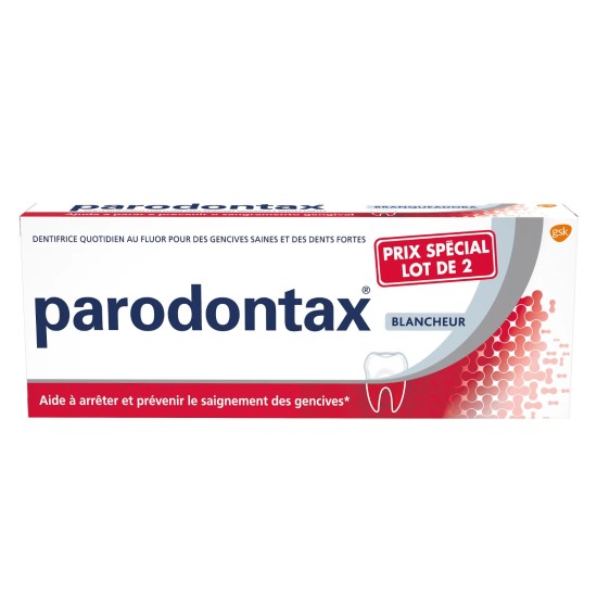 Parodontax dentifrice blancheur 2x75 ml