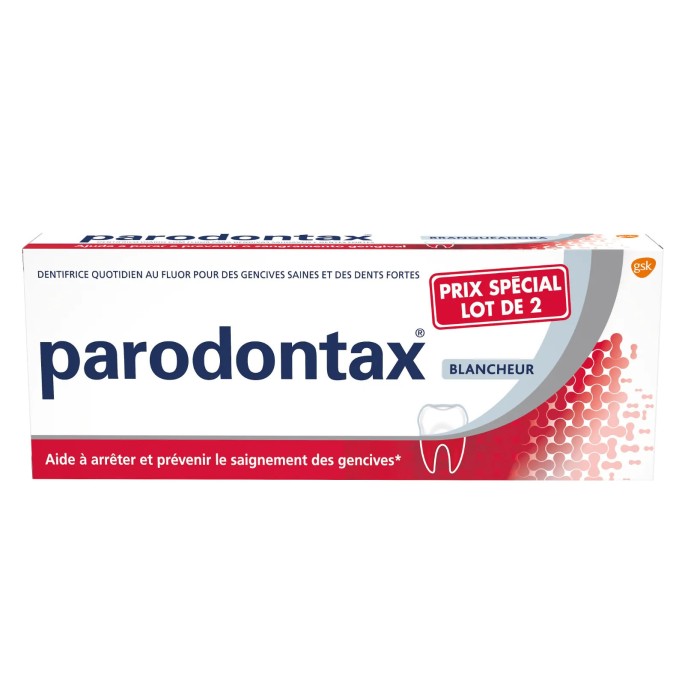 Parodontax dentifrice blancheur 2x75 ml