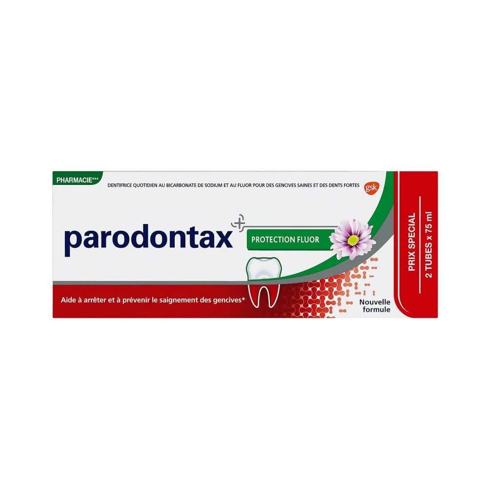 Parodontax dentifrice protection fluor 2x75ml