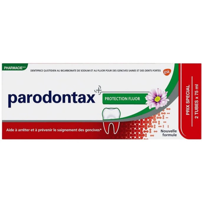 Parodontax dentifrice protection fluor 2x75ml