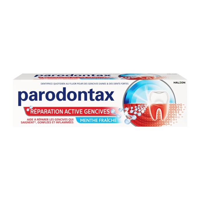 Parodontax dentifrice réparation active gencives