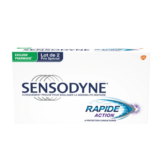 Sensodyne Rapide Action Dentifrice 2 x 75 ml