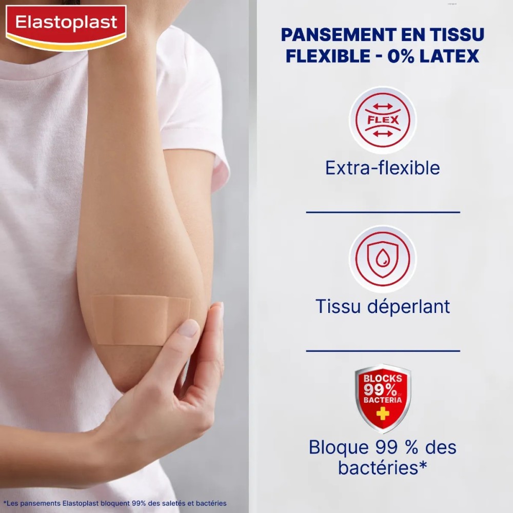 Elastoplast bande flexible 10x8 cm - Boîte de 10