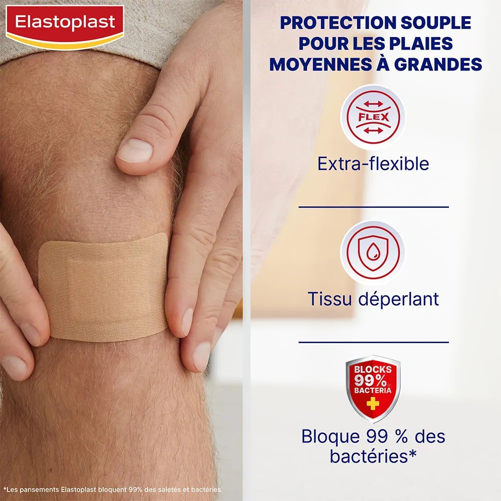 Elastoplast pansements flexibles genoux & coudes