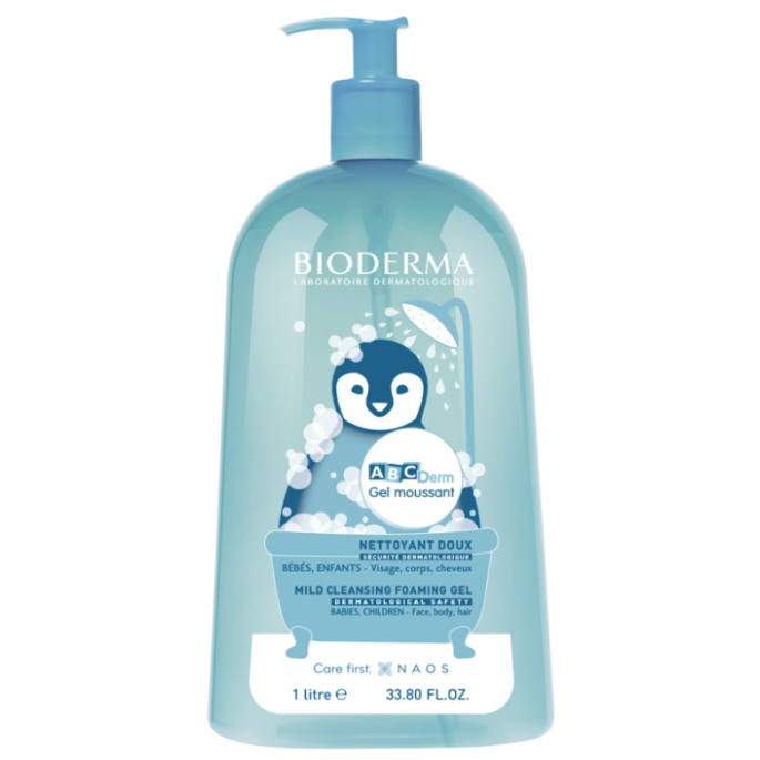 Bioderma ABCDERM Gel Moussant Nettoyant 1L